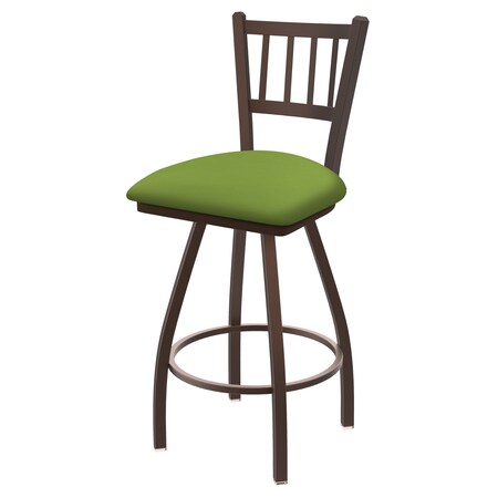 Holland Bar Stool Co 36" Swivel Bar Stool, Bronze Finish, Canter Kiwi Green Seat 81036BZ009